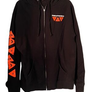 Panic! At The Disco Black Concert Hoodie with Orange Accents